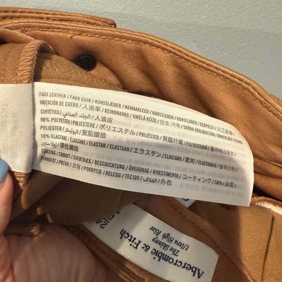 Abercrombie & Fitch Ultra High Rise The Skinny Faux Leather Pants - Picture 2 of 4